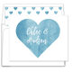 Blue Heart Watercolor Foldover Note Cards Image 1 of 4
